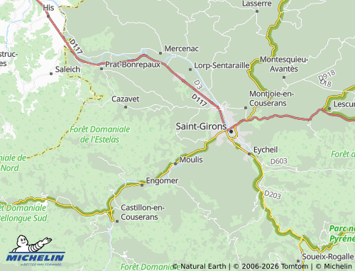 Mappa MICHELIN Montégut-en-Couserans - ViaMichelin