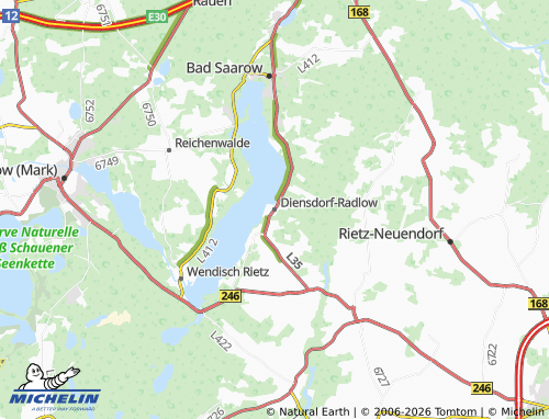 Kaart MICHELIN Diensdorf-Radlow - ViaMichelin