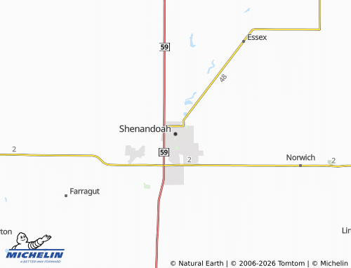 Mappa MICHELIN Shenandoah - ViaMichelin