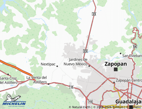 MICHELIN-Landkarte El Húmedo de Nextipac - ViaMichelin