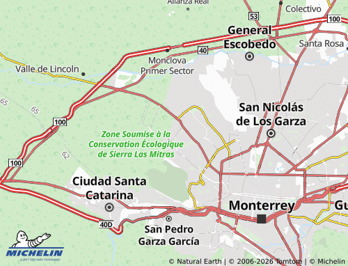 MICHELIN Cumbres de Santa Clara Tercer Sector map - ViaMichelin