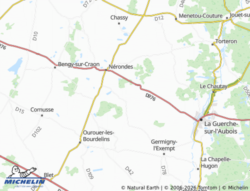 MICHELIN-Landkarte Tendron - ViaMichelin