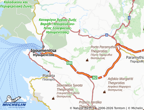 MICHELIN Kryovrysi map - ViaMichelin
