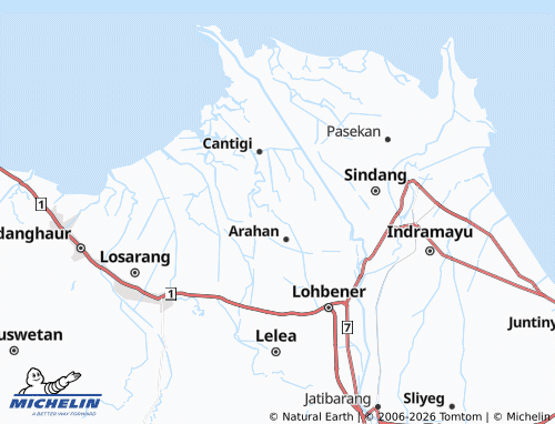 MICHELIN-Landkarte Cantigi Kulon - ViaMichelin