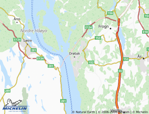 MICHELIN-Landkarte Drøbak - ViaMichelin