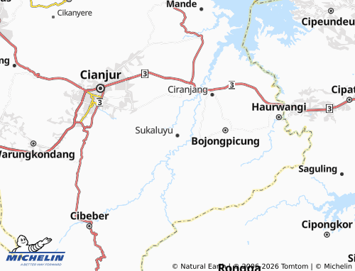 MICHELIN Sukaluyu map - ViaMichelin