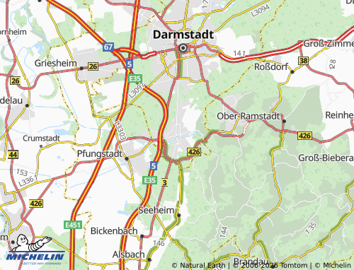 MICHELIN Eberstadt map - ViaMichelin