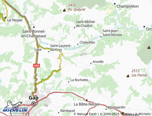 MICHELIN-Landkarte Les Matherons - ViaMichelin