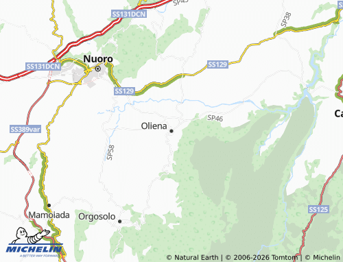 MICHELIN Oliena map - ViaMichelin