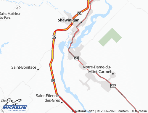 Mapa MICHELIN Shawinigan-Sud - ViaMichelin