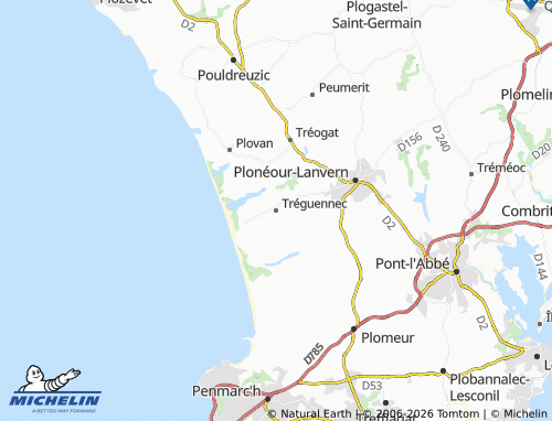 MICHELIN Tréguennec map - ViaMichelin