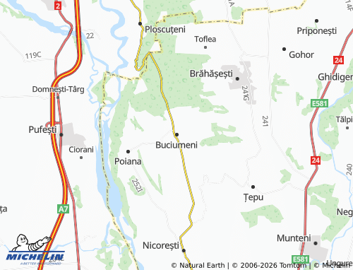 Mapa MICHELIN Buciumeni - ViaMichelin