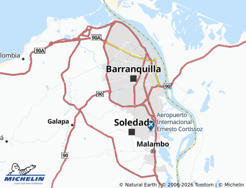 Carte MICHELIN Las Américas - ViaMichelin