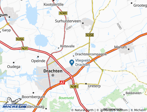 Carte MICHELIN Drachtstercompagnie - ViaMichelin