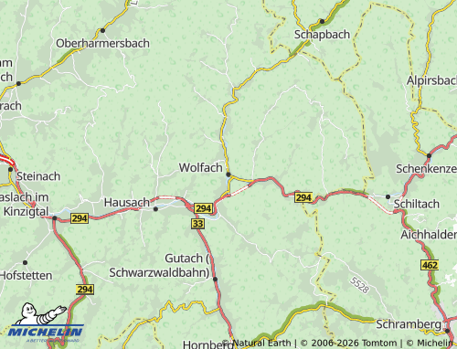 Mapa MICHELIN Wolfach - ViaMichelin