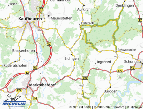 MICHELIN Bidingen map - ViaMichelin