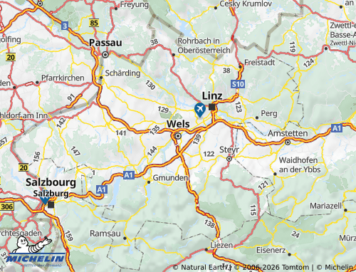 MICHELIN Wels-Land map - ViaMichelin