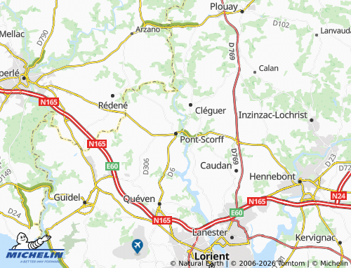 MICHELIN Pont-Scorff map - ViaMichelin