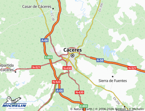 Carte MICHELIN Cáceres - ViaMichelin
