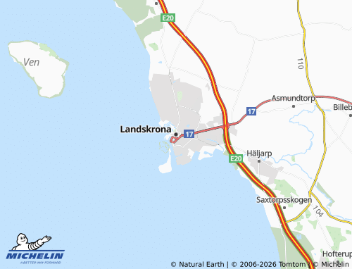 MICHELIN Landskrona map - ViaMichelin