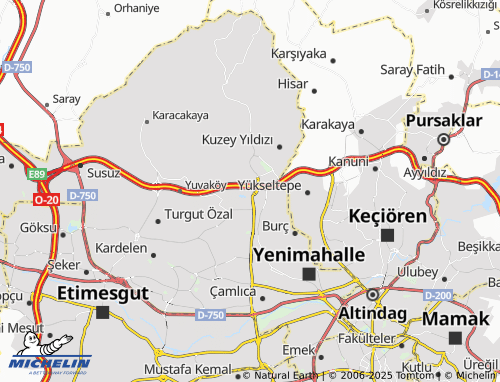 MICHELIN İvedikköy map - ViaMichelin