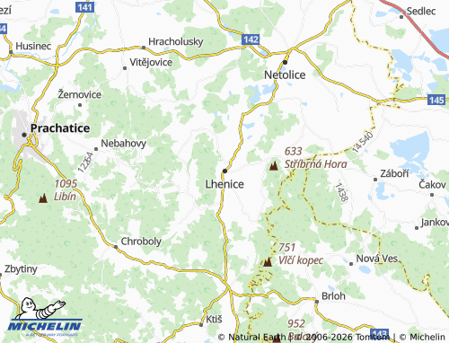 Mappa MICHELIN Lhenice - ViaMichelin
