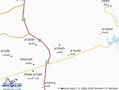 MICHELIN-Landkarte al-Sha'b - ViaMichelin