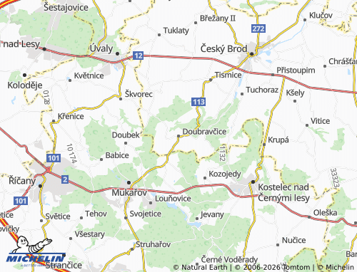 Mapa MICHELIN Doubravčice - ViaMichelin