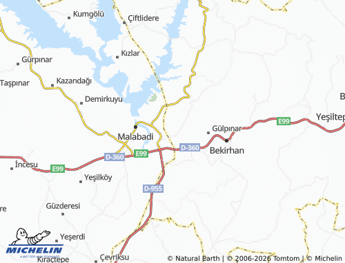 MICHELIN Yeniçağlar map - ViaMichelin