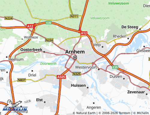 Carte MICHELIN Arnhem - ViaMichelin