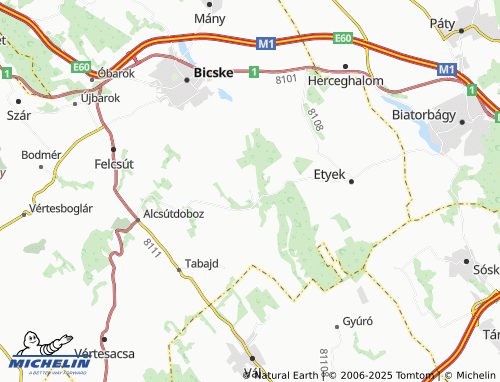 Mappa MICHELIN Göböljárás - ViaMichelin