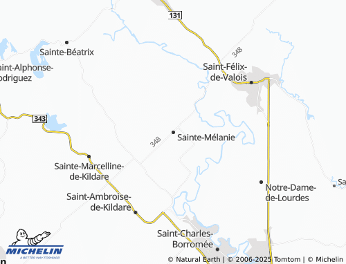 MICHELIN Sainte-Mélanie map - ViaMichelin