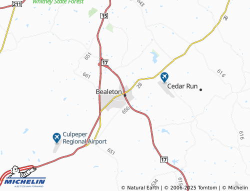 MICHELIN Bealeton map - ViaMichelin