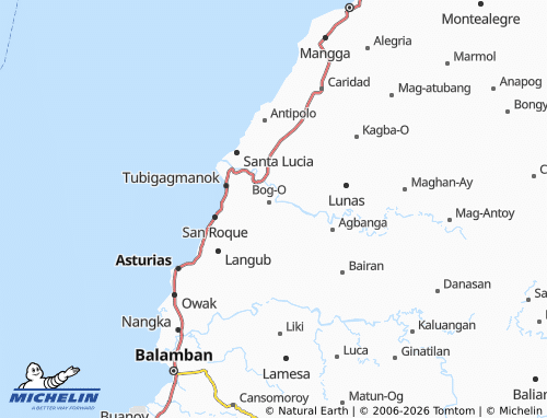 MICHELIN Agtugop map - ViaMichelin