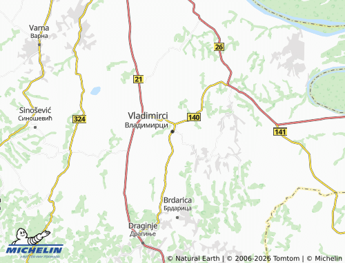 Carte MICHELIN Vladimirci - ViaMichelin