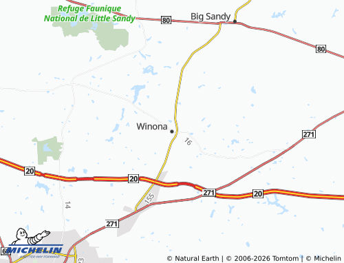 Mappa MICHELIN Winona - ViaMichelin