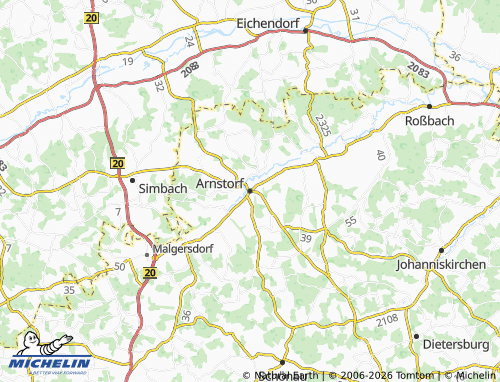 Mapa MICHELIN Arnstorf - ViaMichelin