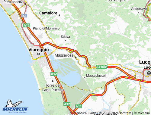 MICHELIN Massarosa map - ViaMichelin