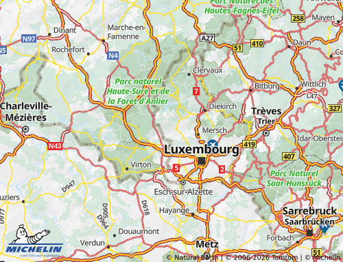 MICHELIN Redange map - ViaMichelin