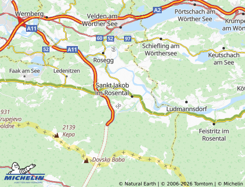 MICHELIN Tösching map - ViaMichelin