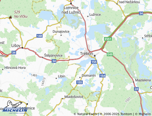 MICHELIN Dvorce map - ViaMichelin