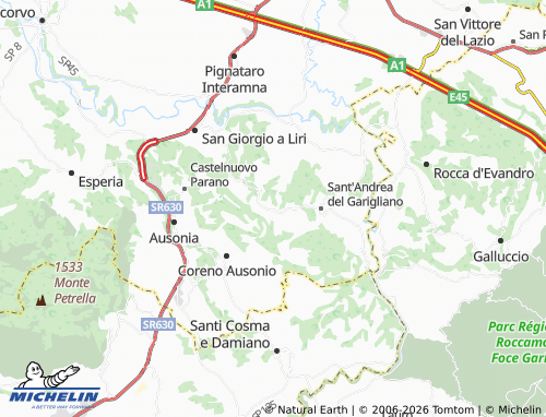 MICHELIN Vallemaio map - ViaMichelin