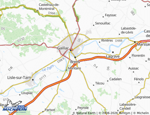 MICHELIN Brens map - ViaMichelin
