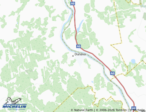 Mapa MICHELIN Dunavas pagasts - ViaMichelin