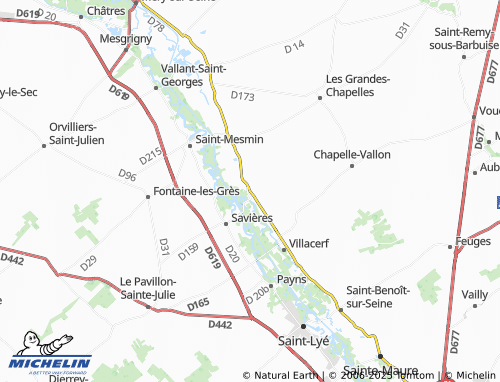 MICHELIN Chauchigny map - ViaMichelin