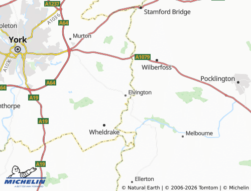 Carte MICHELIN Elvington - ViaMichelin