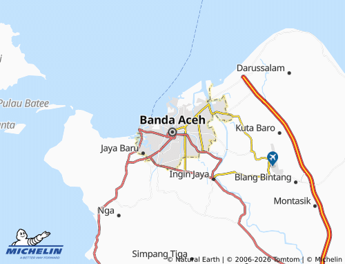 MICHELIN Banda Aceh map - ViaMichelin