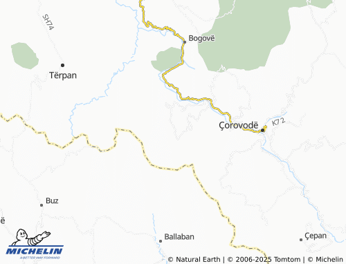 MICHELIN Vëndreshë e Madhe map - ViaMichelin