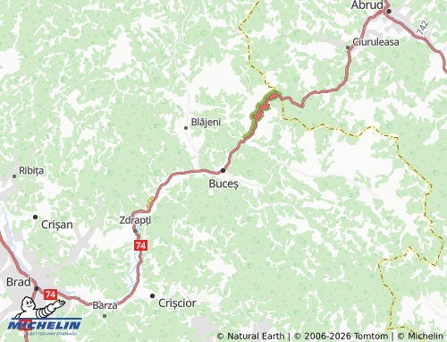 MICHELIN Buceș map - ViaMichelin