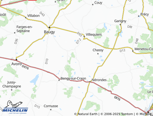 MICHELIN Laverdines map - ViaMichelin